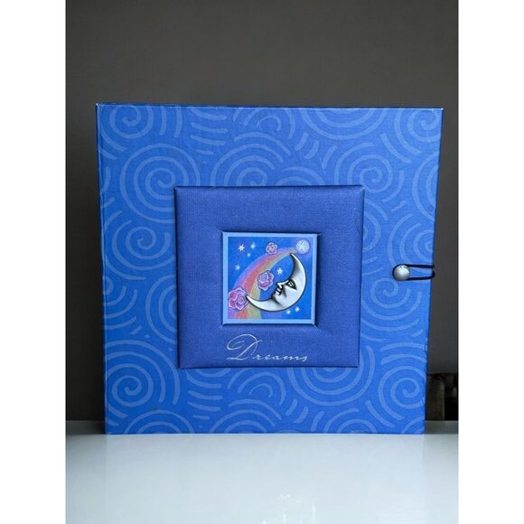 Dream Book & Journal Gift Set - Blue Portfolio Case With Moon & Stars Design - Picture 2 of 11